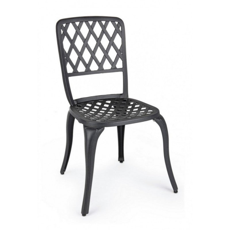Sedia Alluminio Antracite Esterno Cm 44 X 46 X 89H