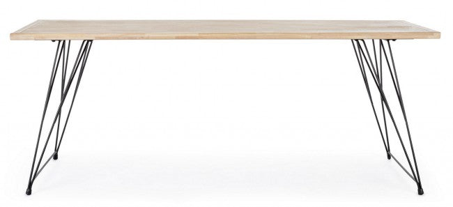 Tavolo design industrial in legno DISTRICT 200x90x h76 cm