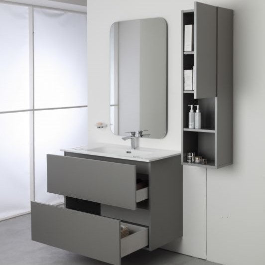 Composizione Bagno due cassetti Grigio Pastello 90x47x h60 cm