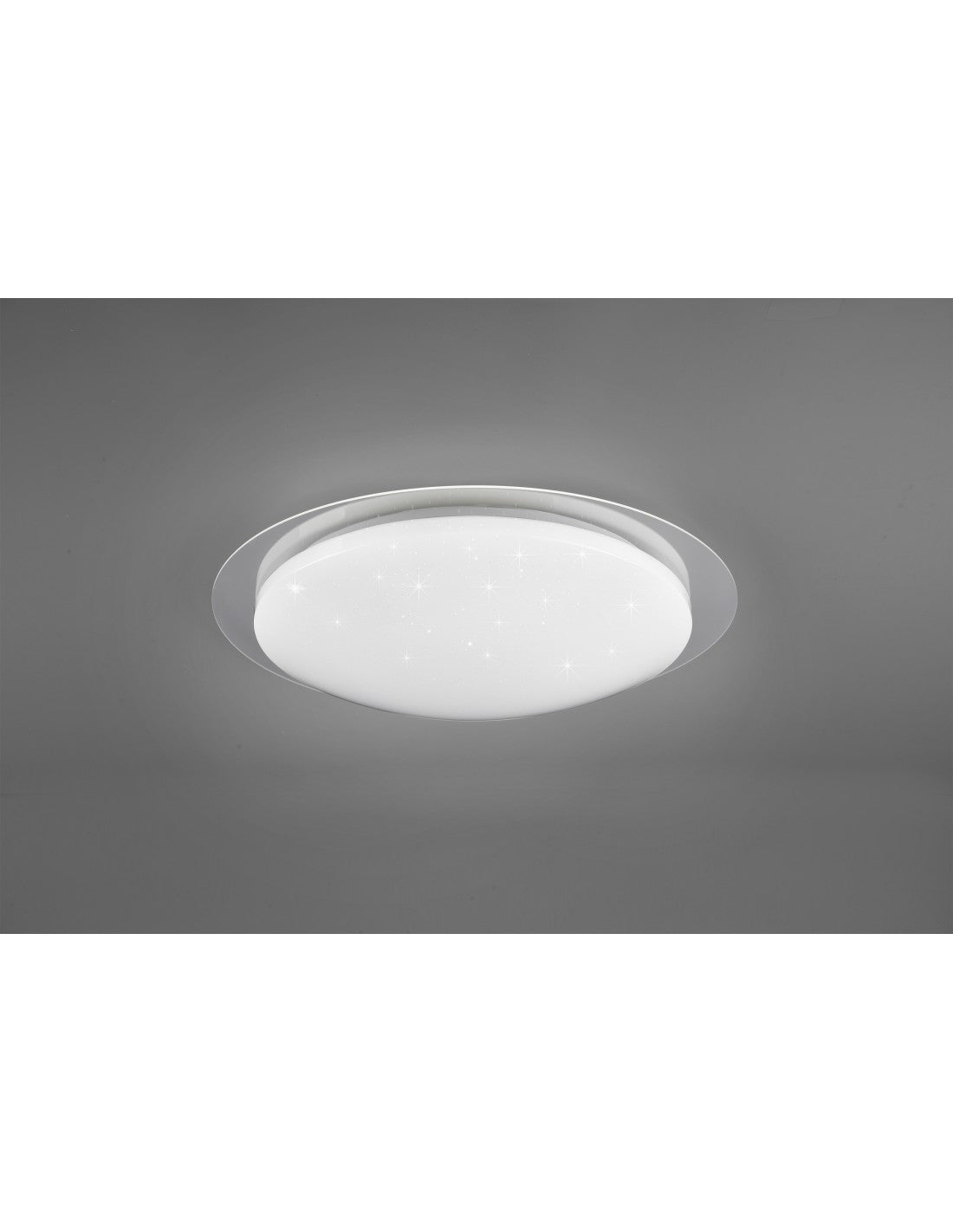 Plafoniera Moderna Led RGB Dimmerabile Bilbo Ø48 cm Bianco Trio Lighting