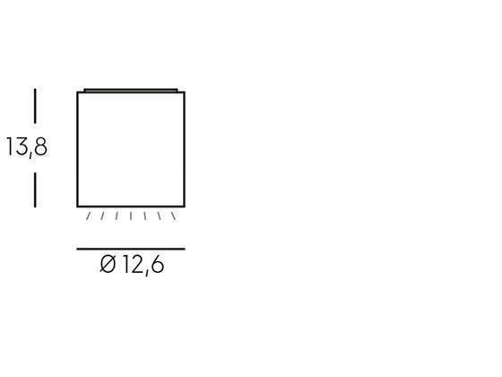 Plafoniera Led 12W 4000K linea show corten