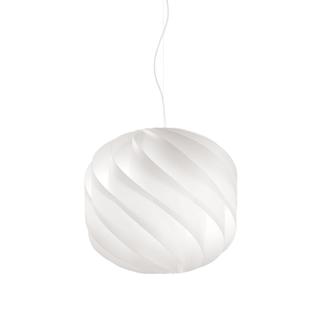 Sospensione Bianco in Metallo Cromato Cm. 40 x 38h