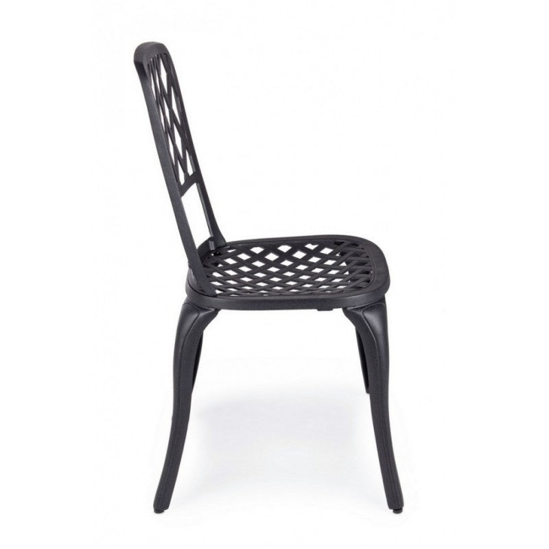 Sedia Alluminio Antracite Esterno Cm 44 X 46 X 89H