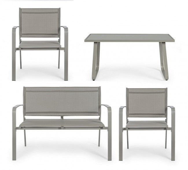 Set da giardino tortora Bizzotto pz 4