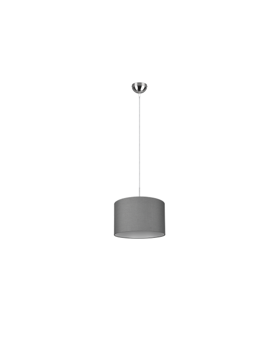 Sospensione Singola Hotel Paralume Grigio Ø40 cm Trio Lighting