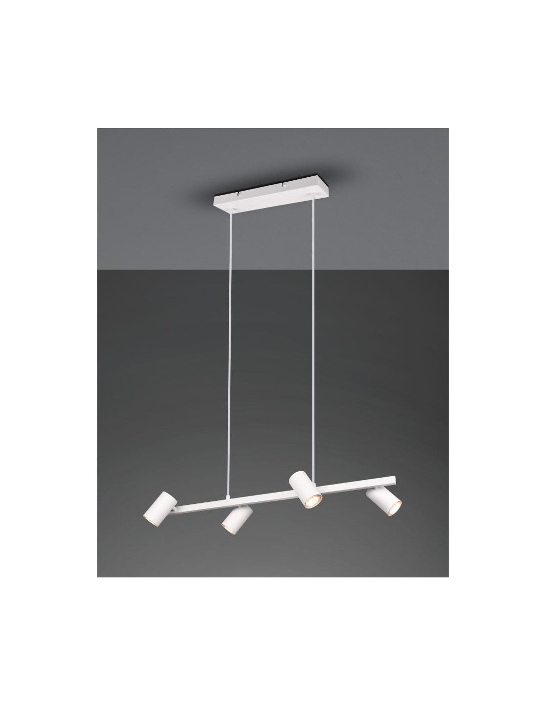 Sospensione Bianca 4 Faretti Spot GU10 Orientabili Marley Trio Lighting