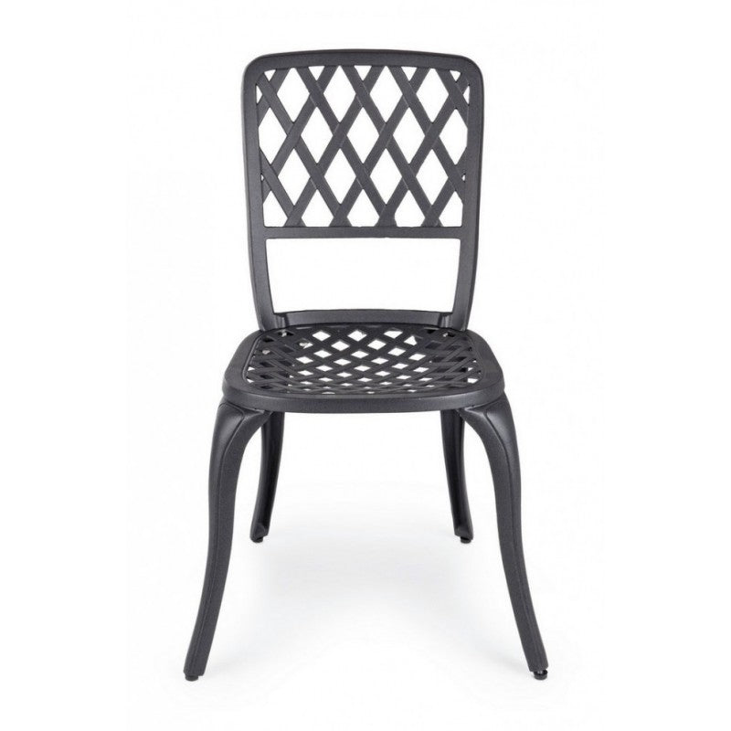 Sedia Alluminio Antracite Esterno Cm 44 X 46 X 89H