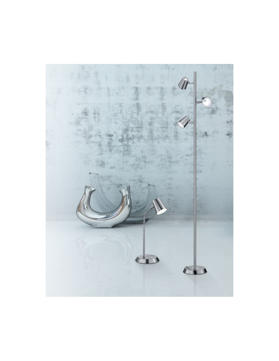 Lampada da Scrivania Led Flessibile Narcos Nichel Trio Lighting