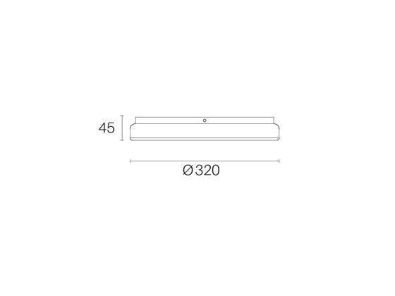Plafoniera Led 28W 4000K linea electra bianco