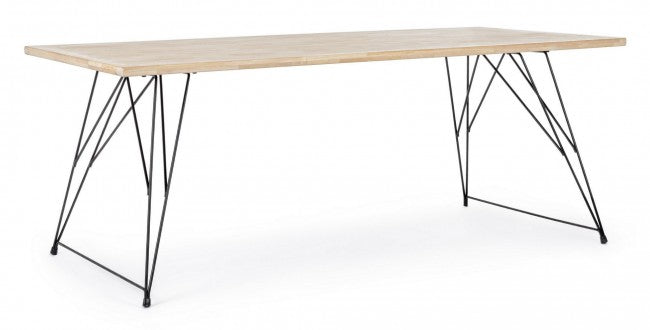 Tavolo design industrial in legno DISTRICT 200x90x h76 cm