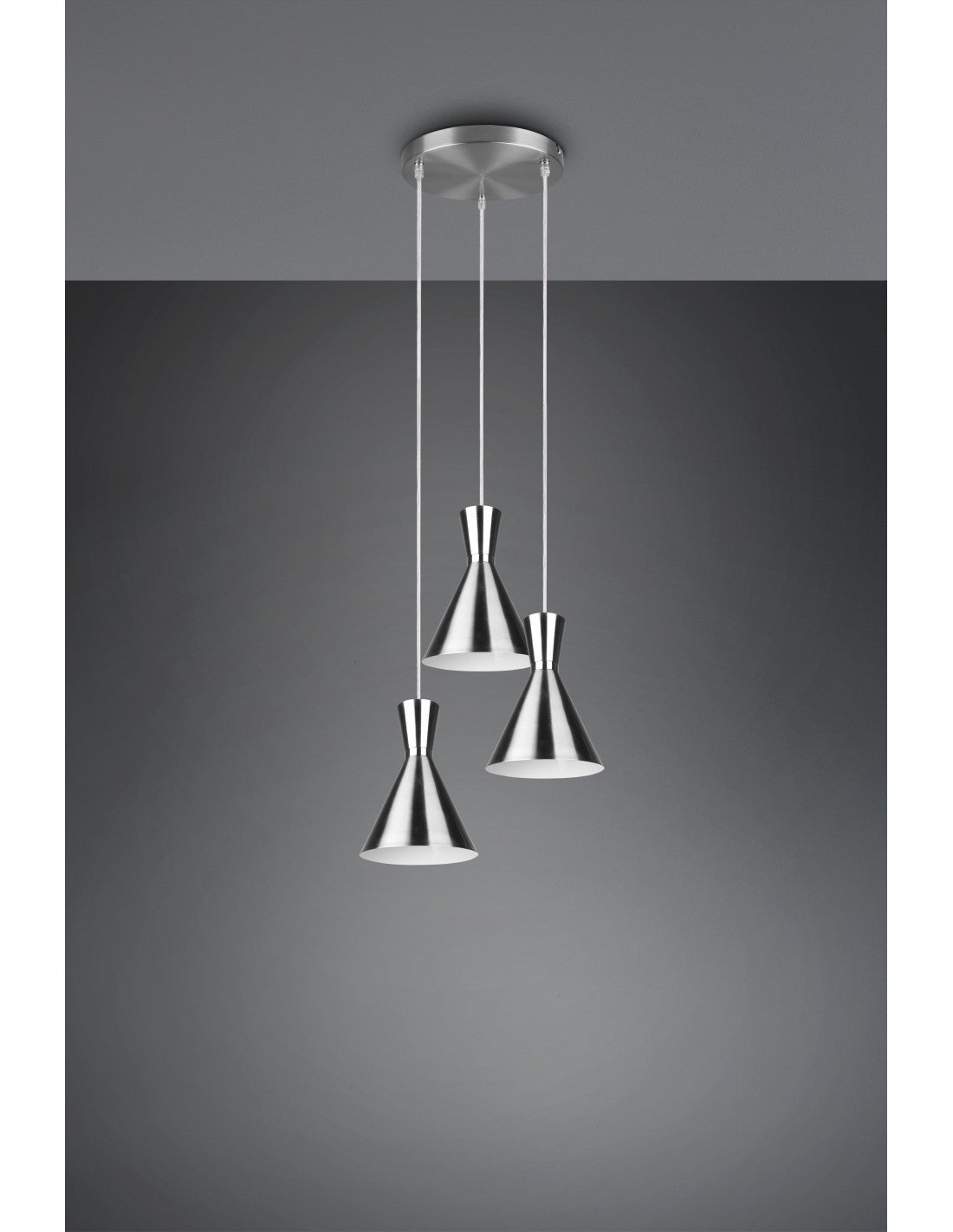 Sospensione Rotonda Enzo 3xE27 Nero Opaco Trio Lighting