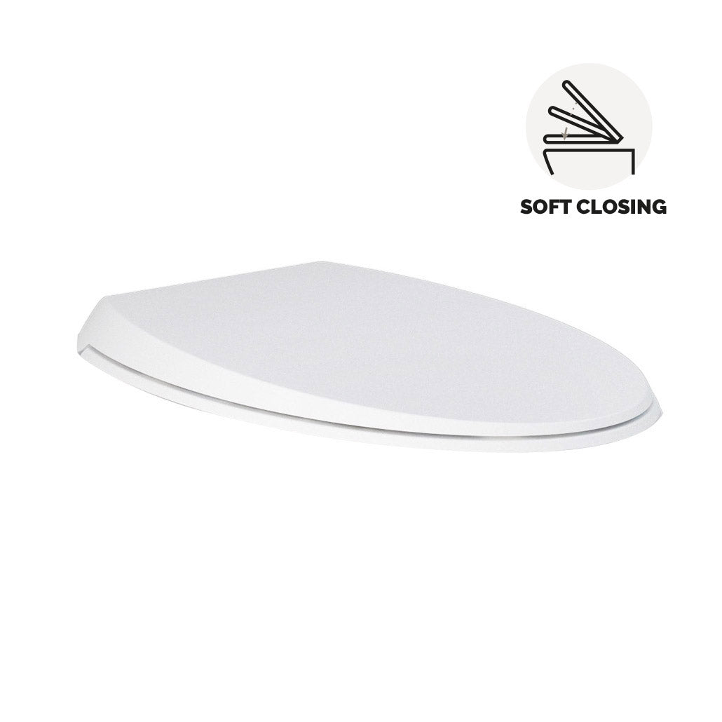 Sedile WC Cloud con chiusura soft - Bianco opaco