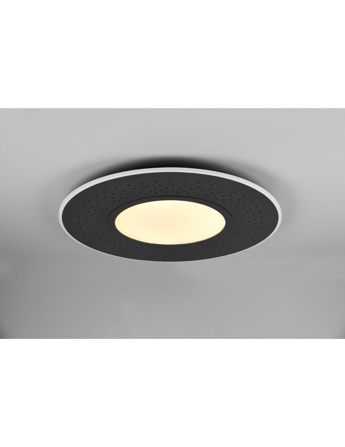 Grande Plafoniera Moderna Verus Nero Led Dimmer 70w Trio Lighting
