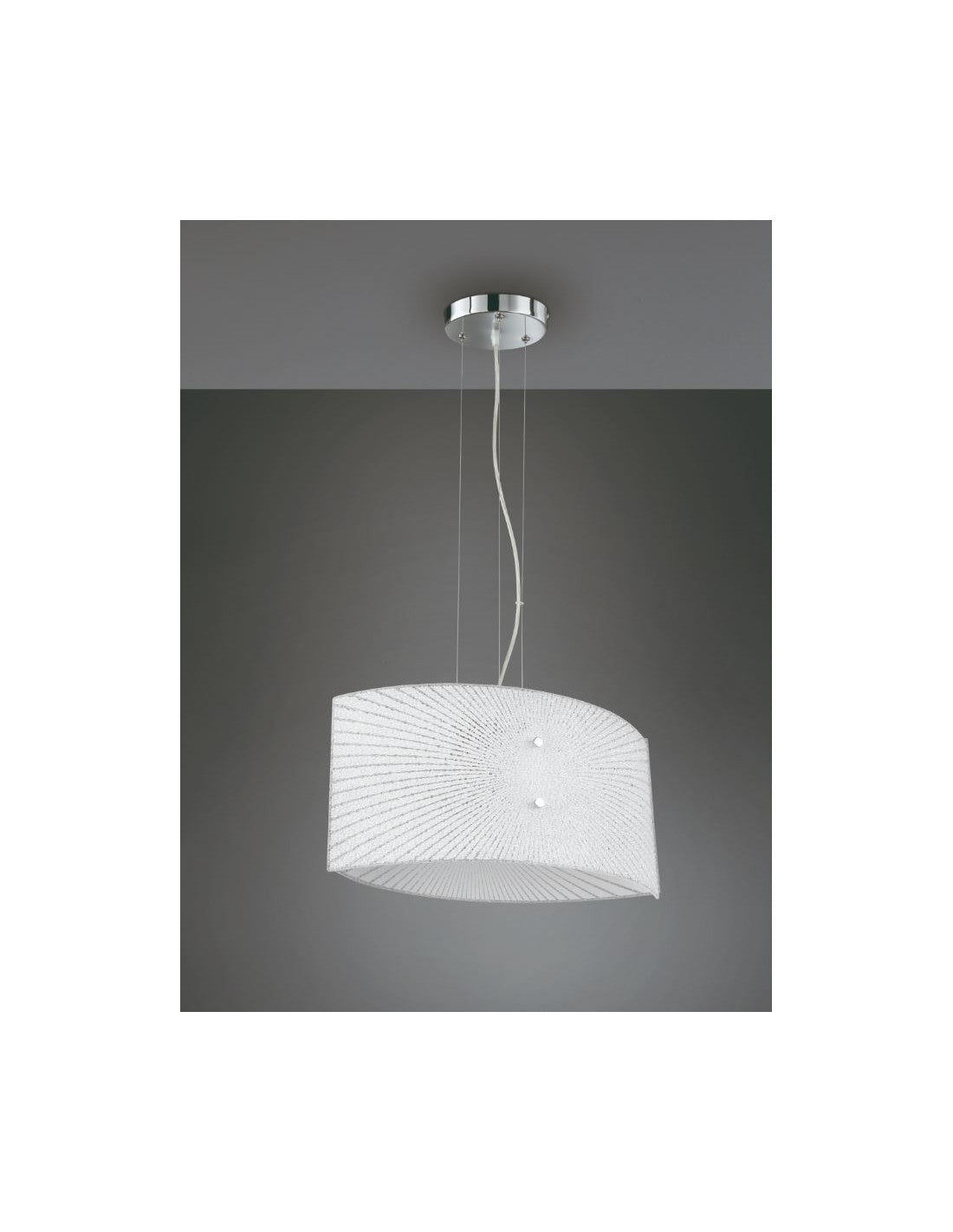 Lampadario Cucina Sospensione Vetro Chiaro Elisa 2xE27 Trio Lighting