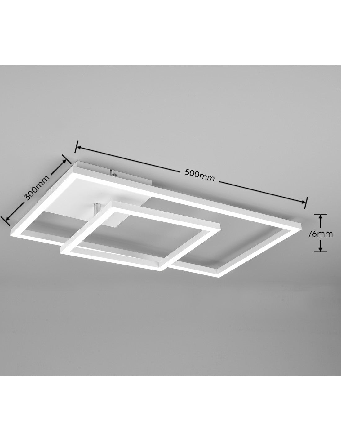 Lampada Da Soffitto Squadrata Orientabile Led Dimmer Padella Bianco Trio Lighting