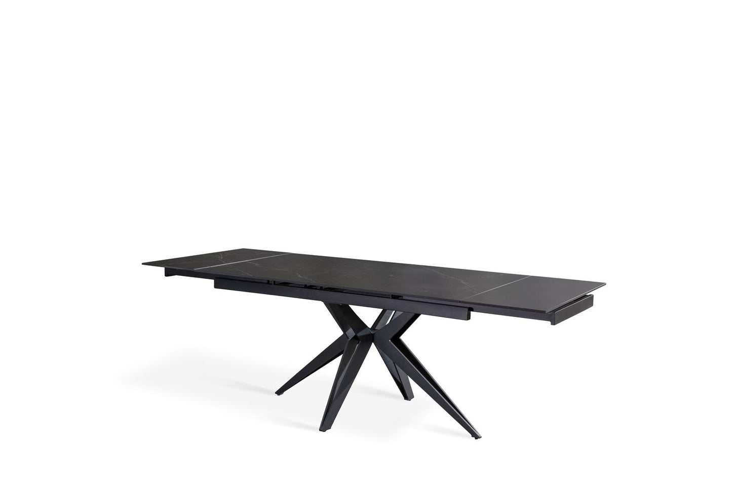 Tavolo allungabile nero opaco 90 cm x 160-240  cm cm H. 76 cm
