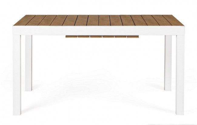Tavolo allungabile 140-200x90 bianco in alluminio