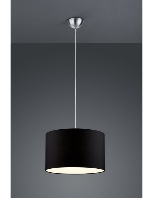 Sospensione Hotel 1xE27 Paralume Nero Ø40 cm Trio Lighting