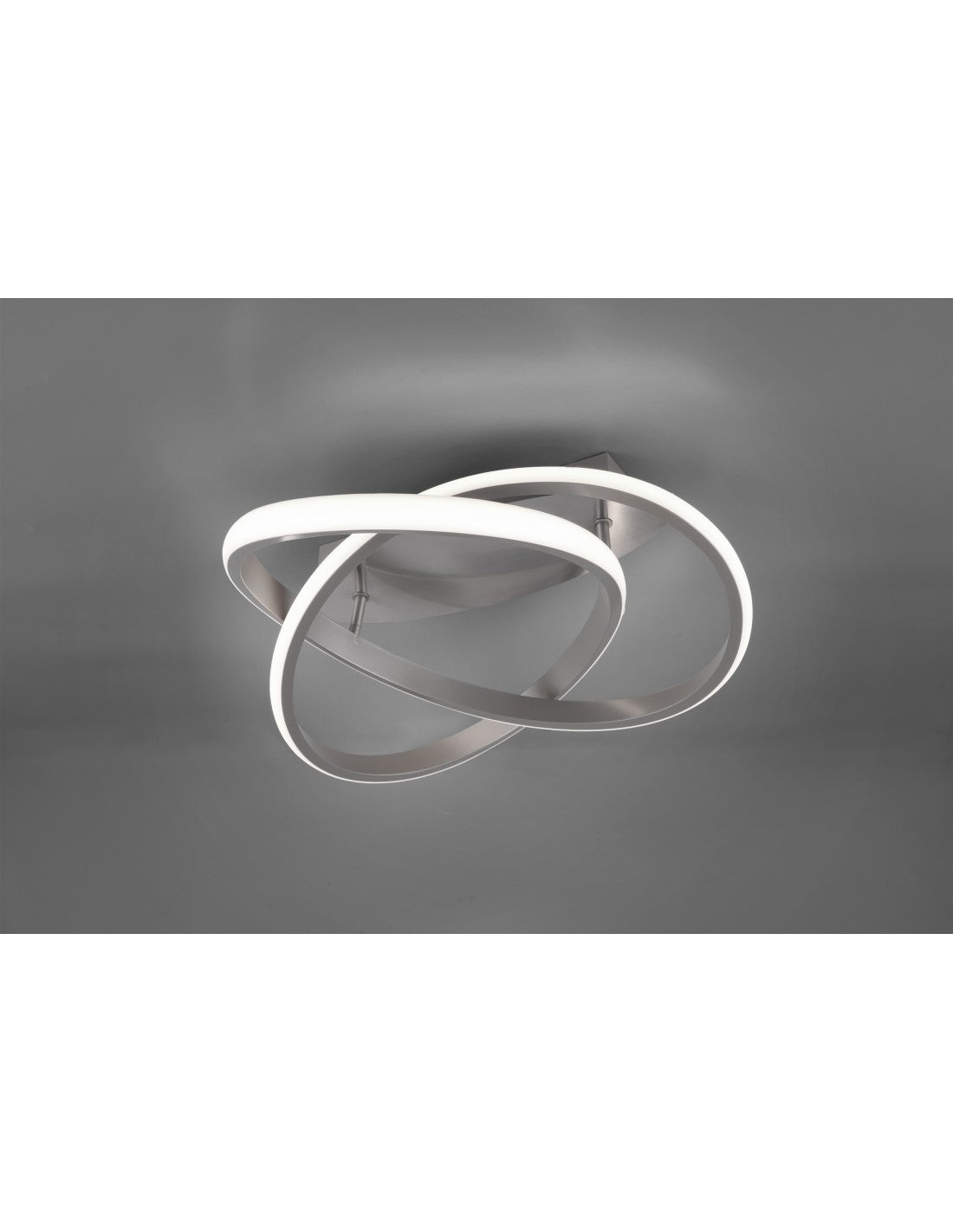 Plafoniera Course Nichel Spirale Led 18w Dimmerabile Ø45 cm Trio Lighting