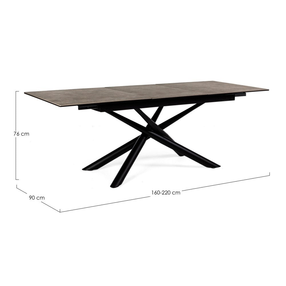 Tavolo allungabile Seyfert piano ceramica 160-220x90 cm