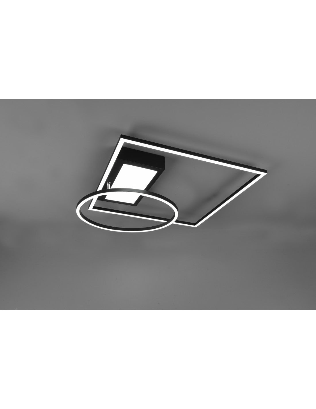 Plafoniera Downey Led 34w Nero L64 cm Dimmerabile Trio Lighting