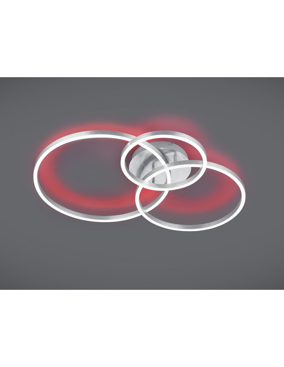 Plafoniera Moderna Winona Nichel Led Dimmer Rgbw Trio Lighting