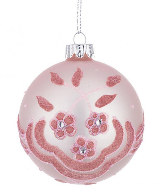 12x Sfera Vt Fiorellino Rosa D80