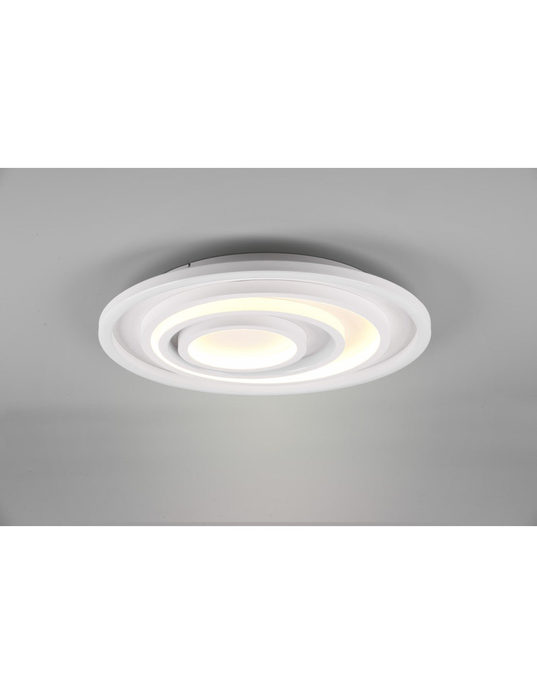 Grande Plafoniera Circolare Moderna Led Dimmer Kagawa Bianco Trio Lighting