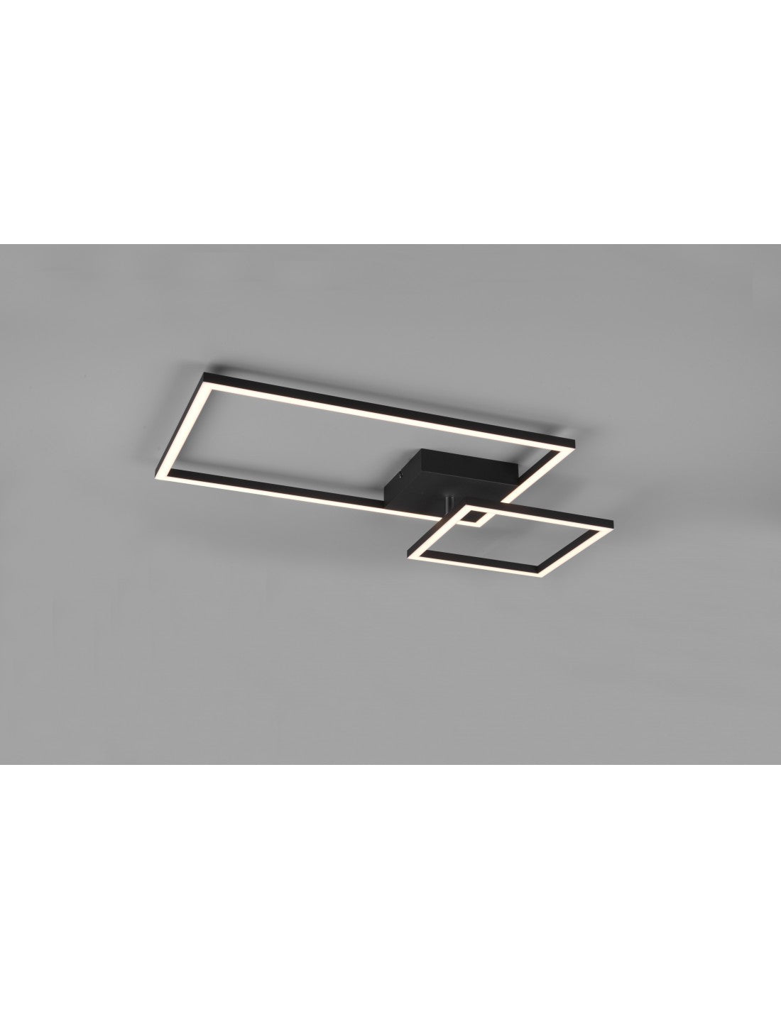 Plafoniera Da Soffitto Squadrata Orientabile Led Dimmer Padella Nero Trio Lighting