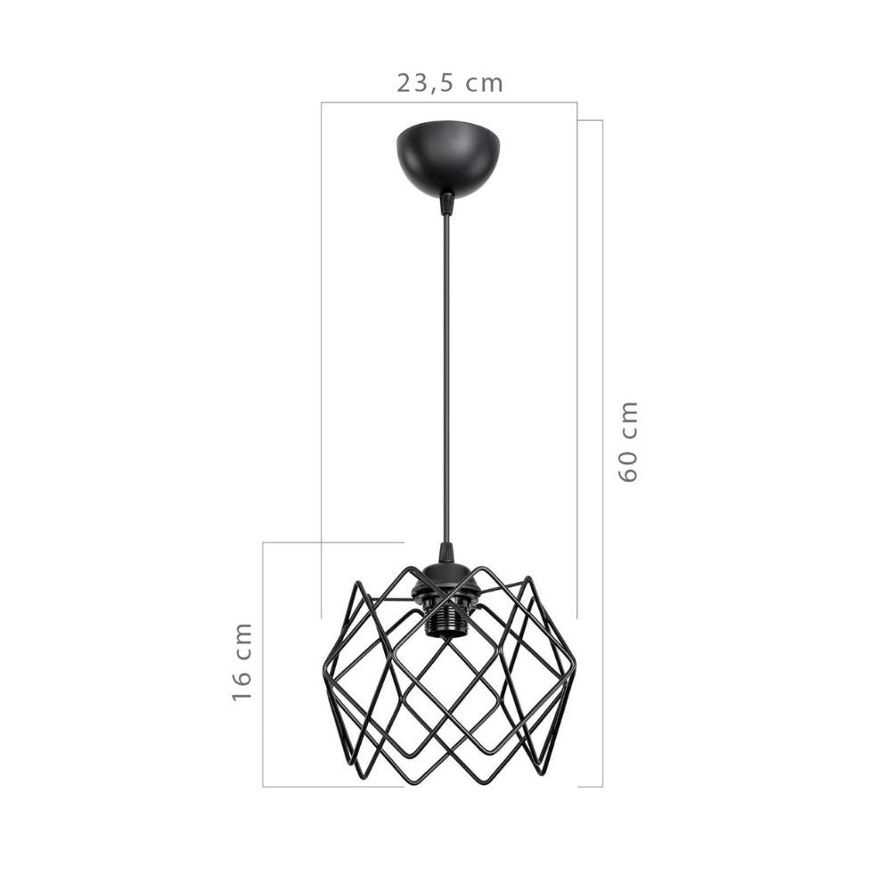 Lampada a sospensione Koza MDL3852 gabbia nero EFFEZ