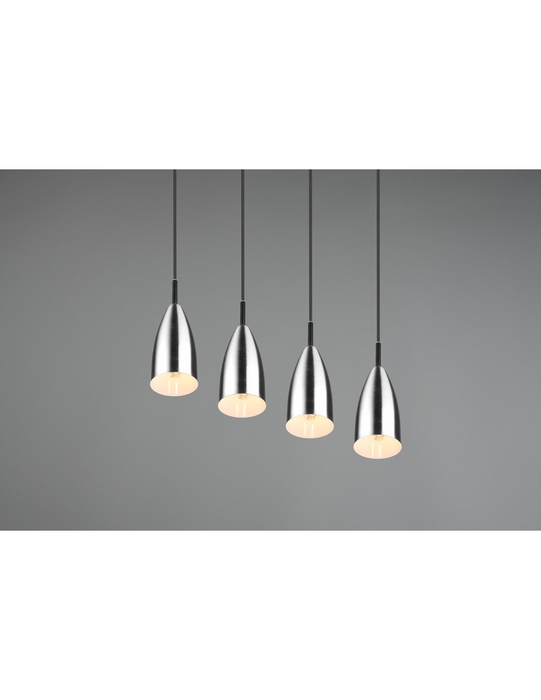 Lampadario Lineare Isola Farin 4 Luci Nichel Trio Lighting