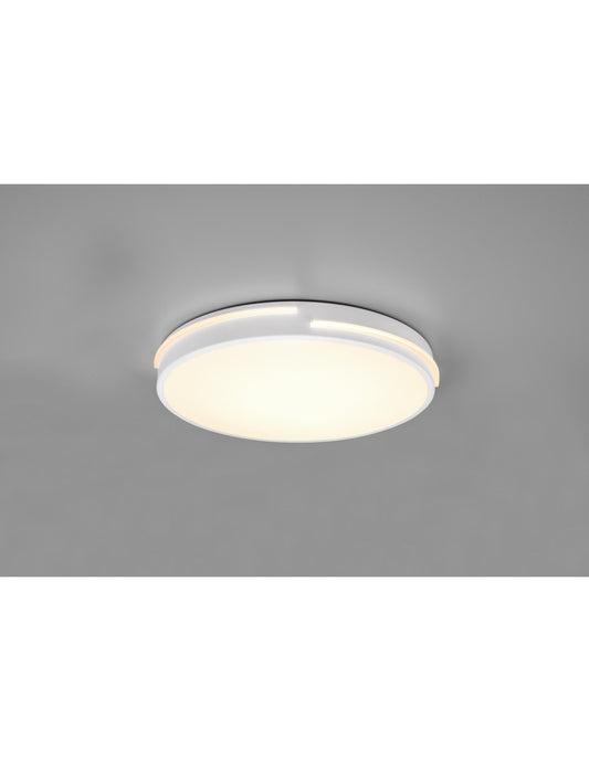 Plafoniera Moderna Tacoma Bianca Led Dimmer 24w Ø40 cm Trio Lighting