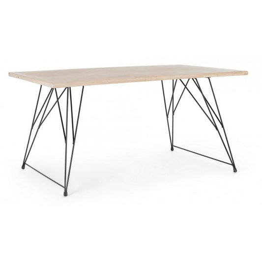 Tavolo design industrial in legno DISTRICT 160x90x h76 cm