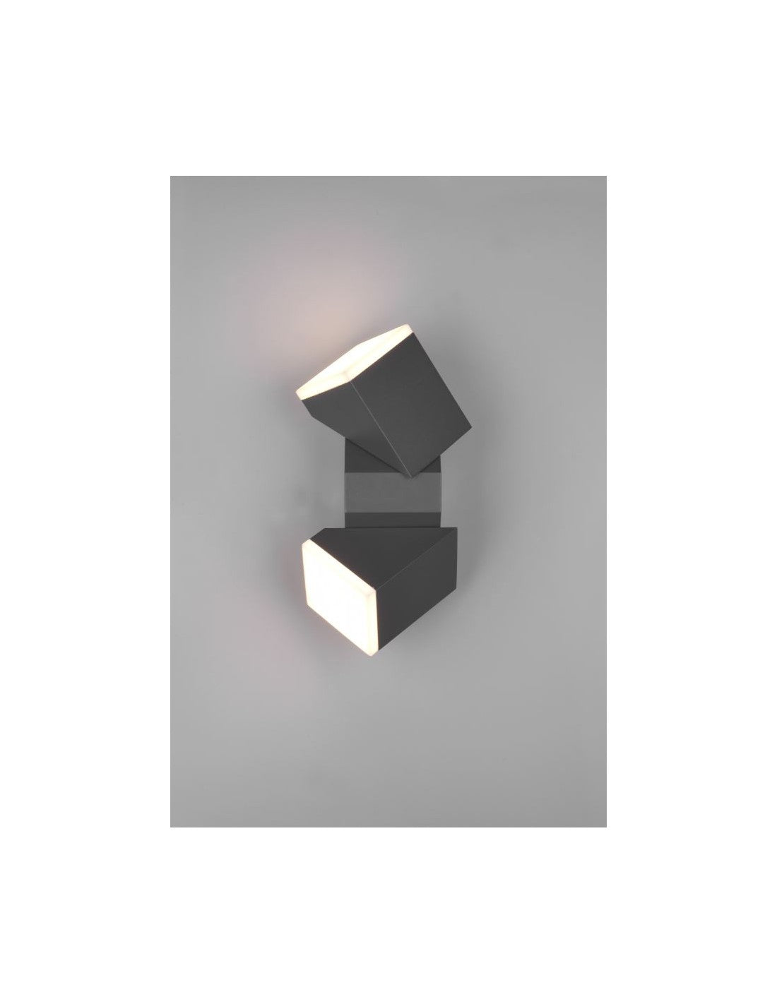 Applique Doppio Led Orientabile Avon Alluminio Antracite IP54 Trio Lighting