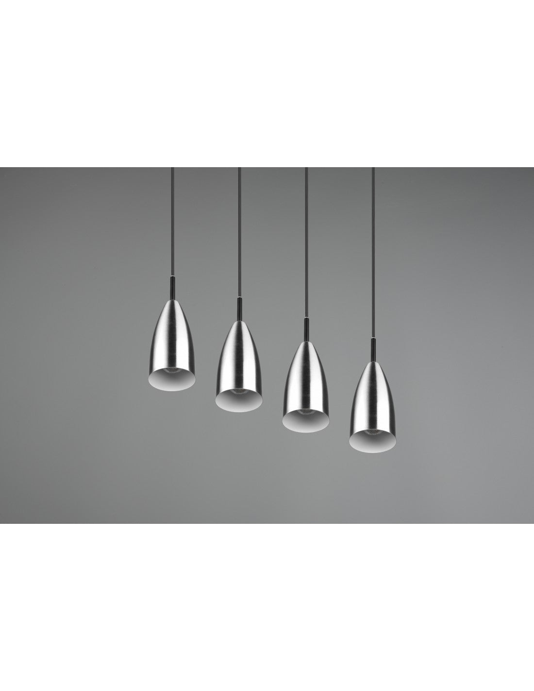 Lampadario Lineare Isola Farin 4 Luci Nichel Trio Lighting