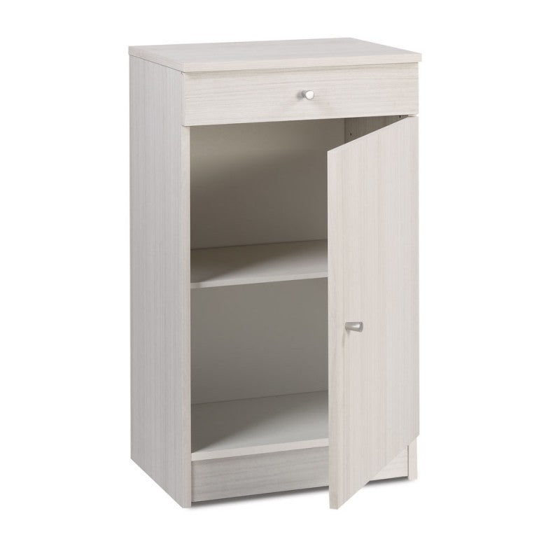 Low multipurpose wardrobe one door one drawer Eucalipto 46x34x h80 cm