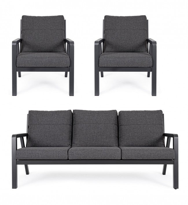 Set salotto giardino Truman antracite