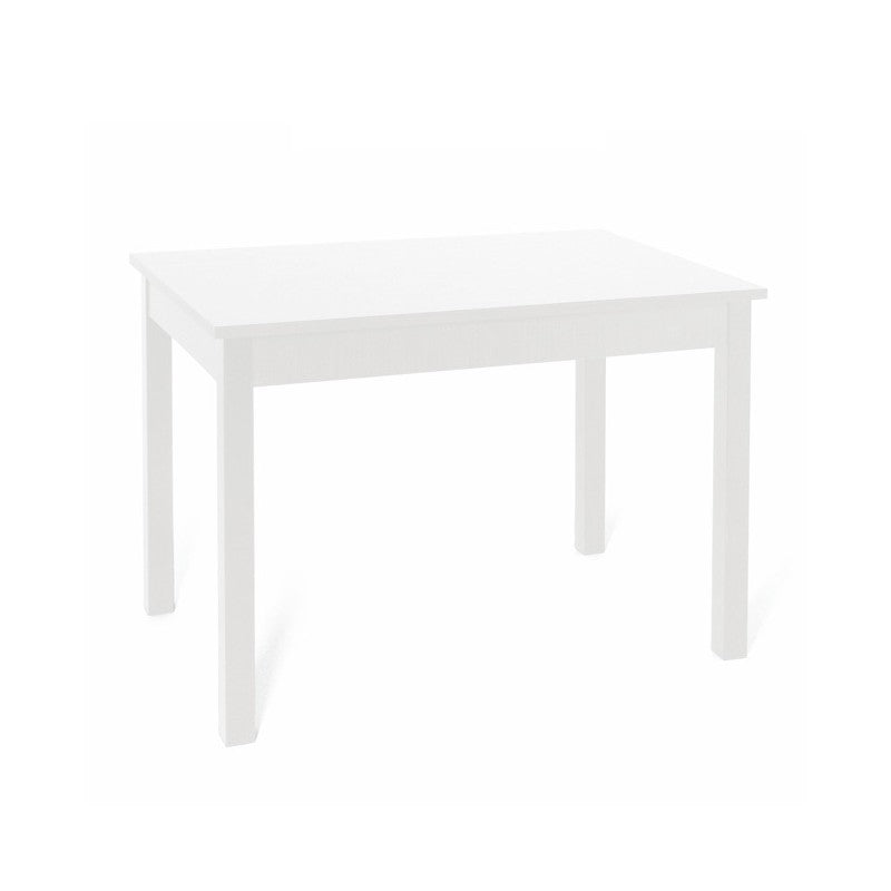 Tavolo pranzo allungabile Bianco Frassinato in legno nobilitato cm 80x120/160