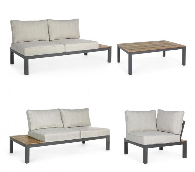 Set salotto giardino Elias antracite