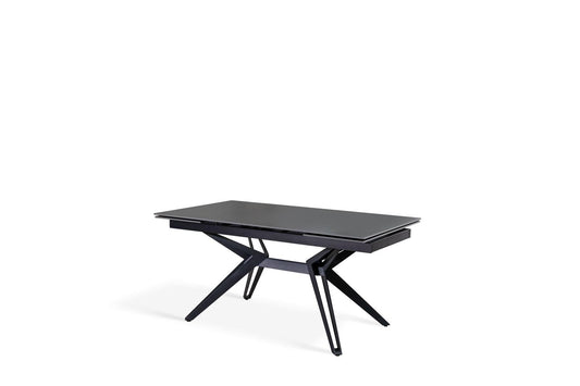 Tavolo allungabile grigio vintage - nero opaco 90 cm x 160-240  cm cm H. 76 cm
