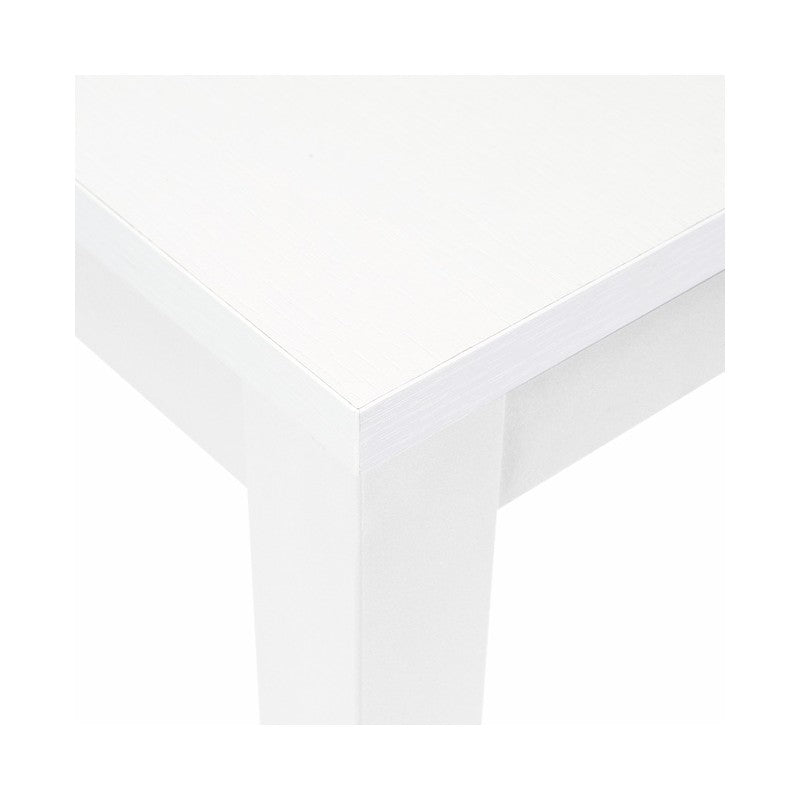 Tavolo pranzo allungabile Bianco Frassinato in legno nobilitato cm 80x120/160