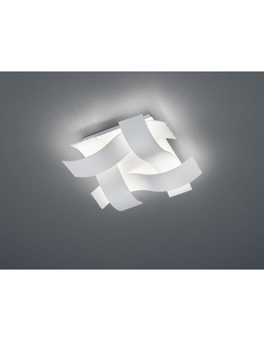 Plafoniera Moderna Ruby Quadrata Led Dimmerabile Bianco L35 cm Trio Lighting