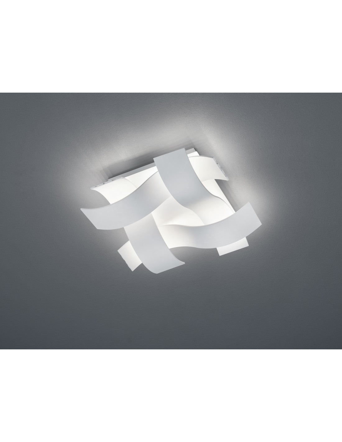 Plafoniera Moderna Ruby Quadrata Led Dimmerabile Bianco L35 cm Trio Lighting