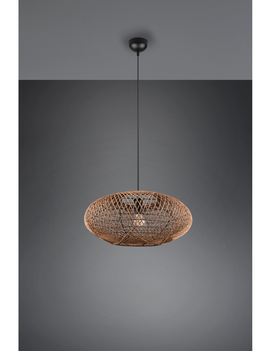 Sospensione Casa Vacanza Paralume Fibre Naturali Hedda Trio Lighting