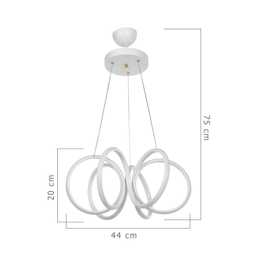 Lampada a sospensione LED Ilya forma spirale bianca MDL4439 EFFEZ