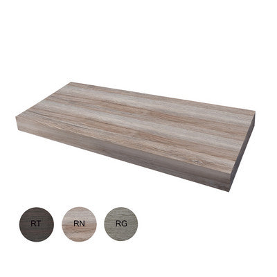 Mensola sospesa senza fori in rovere nodi 90x51x8,7 cm