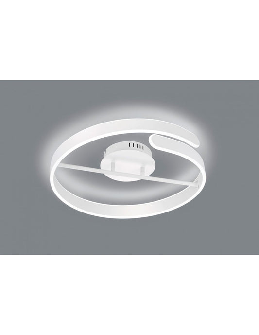Lampada Soffitto Design Cerchio Led Dimmer 4000k Parma Bianco Trio Lighting